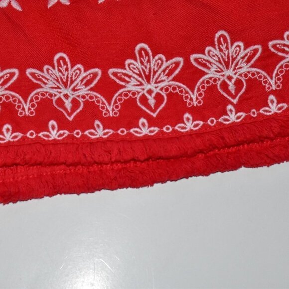 Loft Boho Linen Pull On Tassel Tie Fringe Embroidered Shorts Size XS - Picture 9 of 14